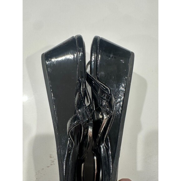 Montego Bay Club Silver Slingback Thongs Sandals Flip Flops Flats Wedges Sz 7 - Picture 4 of 8